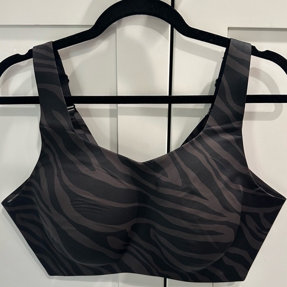 KNIX Catalyst Sports Bra High Impact NEW Size 8 (40D - 40E) Zebra print Black - Picture 2 of 12